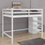 Lit mezzanine double avec garde-robe et escalier-987681152