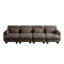 Canapé d'angle modulaire 4 places en chenille, marron moderne, pour la maison