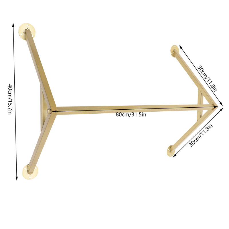 31.5'' Metal Wall Mounted Clothes Rack