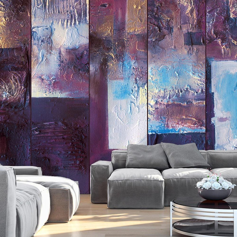 Rouleau de papier peint L 32,8 pi x l 19,7 po Alja, Mauve
