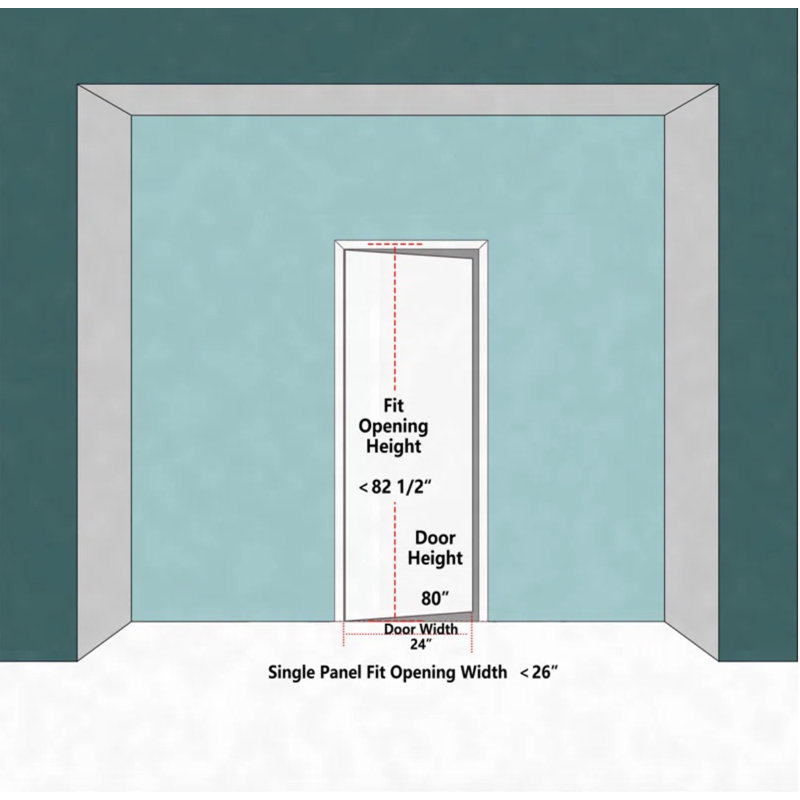 Mirror Surfaced Design - MDF Interior Slab Door Include Handle And Hardware Kit, 32" x 80"