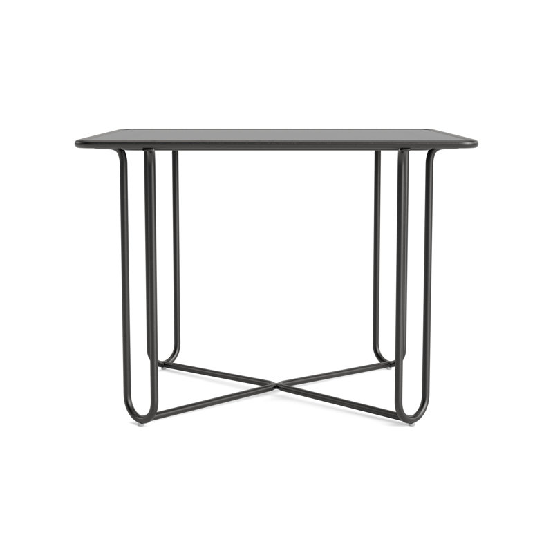 Walter Lamb Outdoor Square Dining Table, Textured Pewter