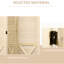 Natural Wood Screen - 4.7' Tall Privacy Partition For Home Room Divider Display