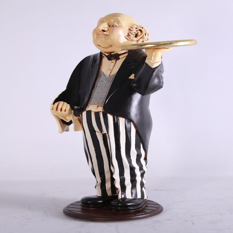 Pawcatuck Connoisseur Butler Wine Holder Small Statue