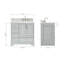 Meuble-lavabo simple avec plateau Abshire 37-93359255