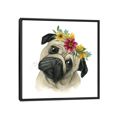" Flower Crown Pup I " by Grace Popp