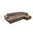 Narender 127.5''  U Shape Firm Sectional Sleeper Sofa Flared Arms Sectional Sofa with Pull Out Bed ,Adjustable Headrest and Ottoman-192115053