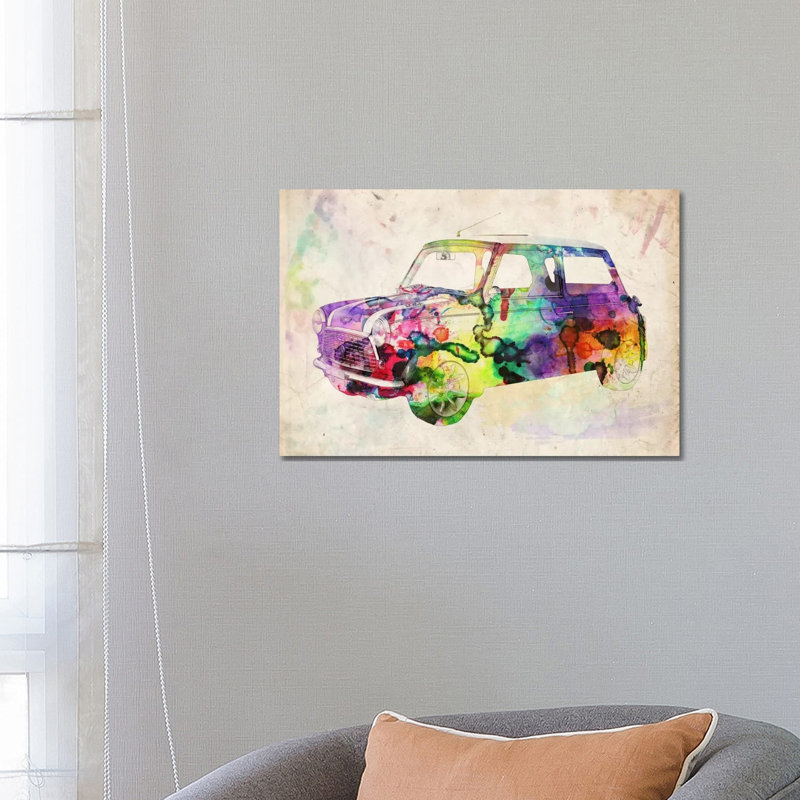 Mini Cooper (Urban) II by Michael Tompsett - Wrapped Canvas Painting, 66.04 cm H x 45.72 cm W x 1.91 cm D