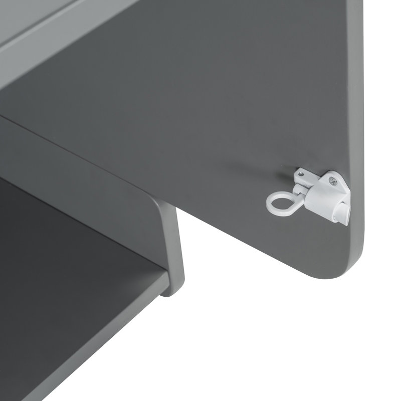 Lit escamotable avec armoire Murphy, Gris