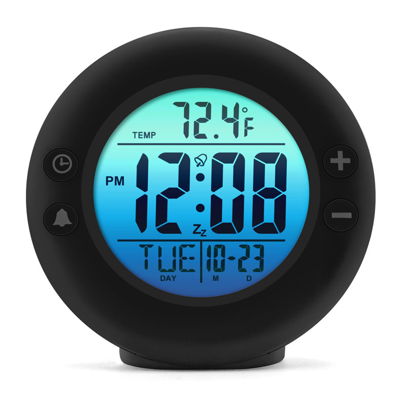 HORLOGE DIGITALE À COULEUR FONDU, NOIR