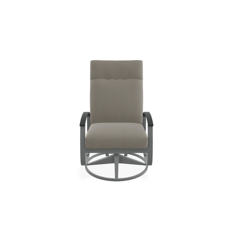 Belle Isle Outdoor Rocker Chair, Glimpse Cloud, Classic Graphite P30, Textured Graphite