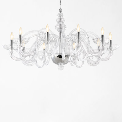 Dante 10 - Light Glass LED Chandelier