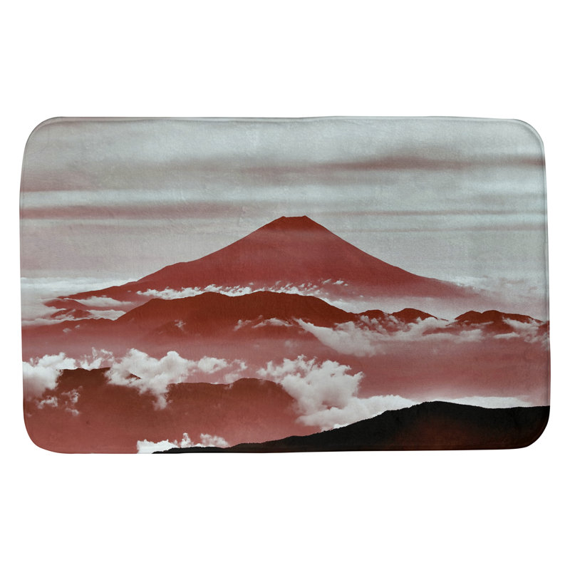 Tapis de salle de bain mt. fuji Fawcett, l 21 po x L 34 po, Brun