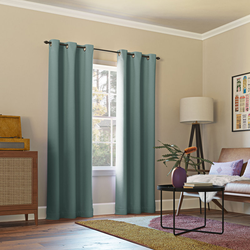 Panneau de rideau occultant avec œillets Burrier Wayfair Basics, Minéral, L 40 po x L 54 po