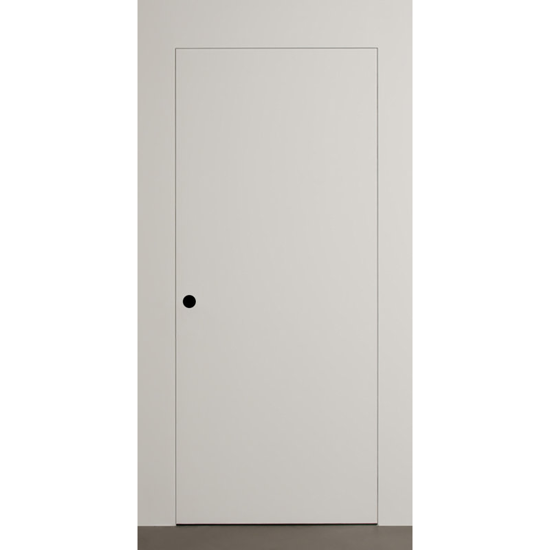 Porte intérieure inversée invisible en bois manufacturé à noyau solide sans cadre, Oui, 36 po x 80 po, Blanc apprêté