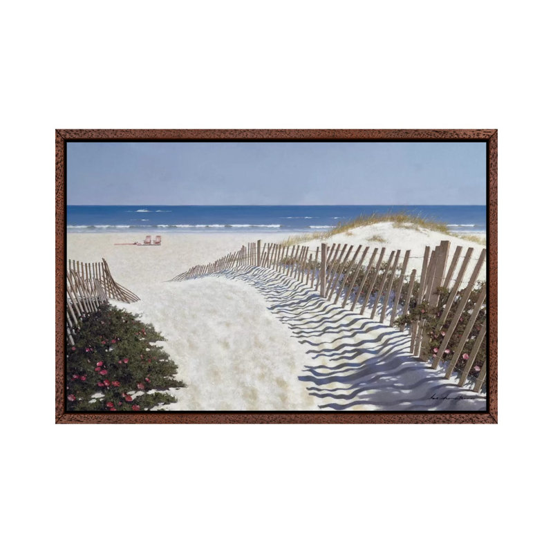 Walk To The Beach by Zhen-Huan Lu - Print on Canvas, 66.04 cm H x 45.72 cm W, Classic Wood Floater Framed