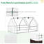 Mini serre blanche portative L 6 pi x l 3 po pour l'extérieur avec housse en PE et support structurel de renforcement horizontal