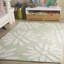 Tapis beige / vert en laine touffeté à la main à motif géométrique Sveva-475771850