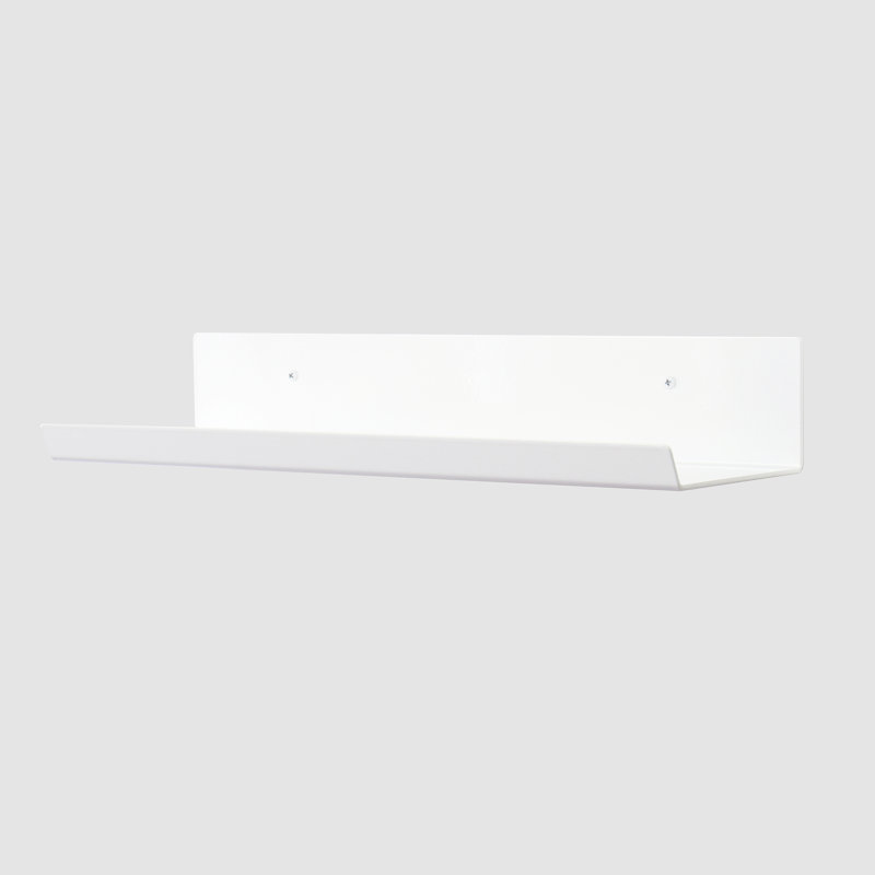 Tablette flottante en métal, H 3 po x l 16 po x P 5,37 po, Blanc