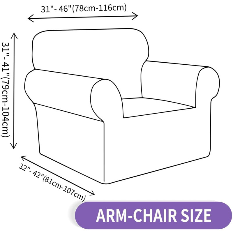 Housse pour fauteuil, Mélange de polyester bleu sarcelle paon
