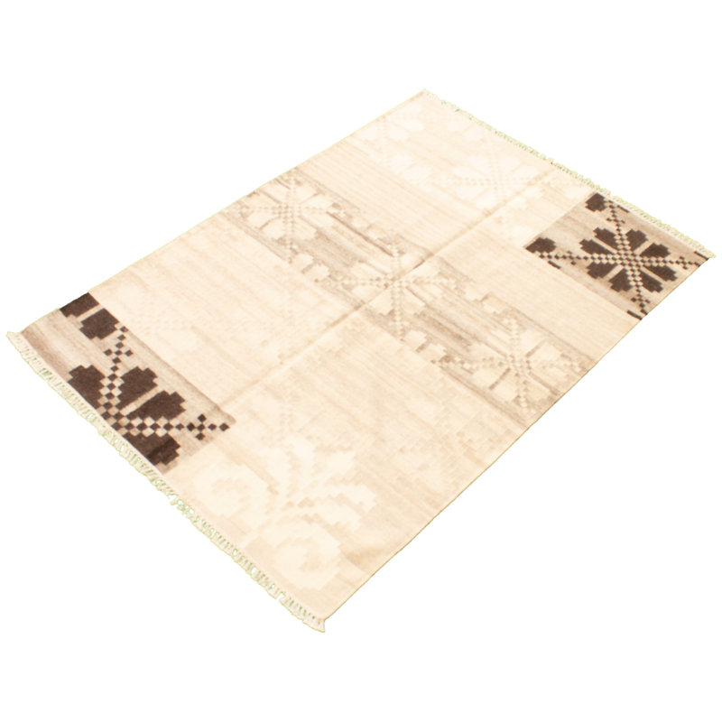 Tapis unique en laine noué à la main 5 pi 7 po x 7 pi 10 po nouvel âge Gwenna