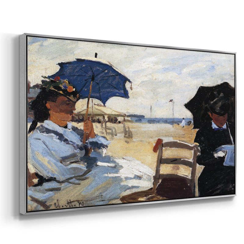 Monet, reproduction d'art encadrée sur toile par Claude Monet, H 25 po x l 37 po x P 2 po, Argent