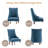 Modern Linen Fabric Kitchen Side Chair,  Dining Chair（Set Of 4）-907506183-907506178