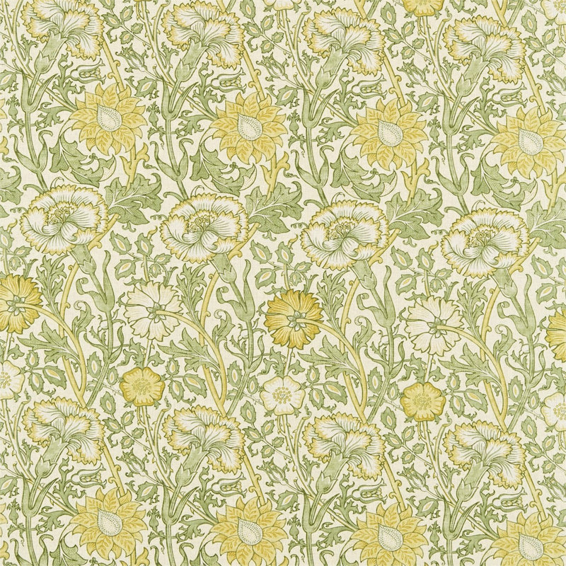 Pink & Rose Fabric, Cowslip/Fennel