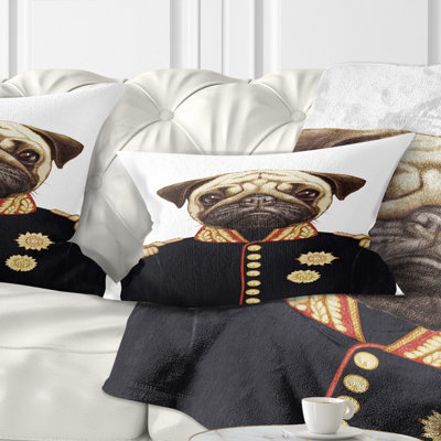 Coussin lombaire carlin pour chien amusant