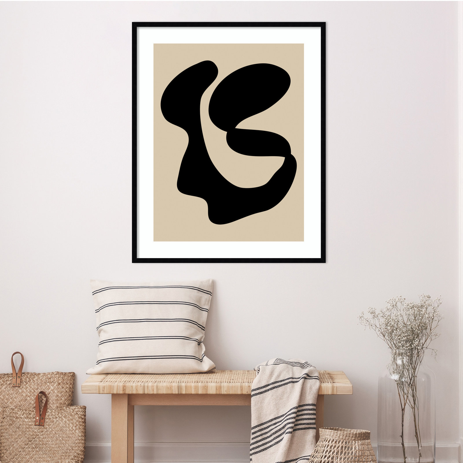 Abstract 10 by Beth Vassalo, Black Framed, 41.25" H x 33.25" W x 0.8" D