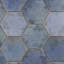 Carreau de porcelaine pour plancher et mur aspect béton poli 9,13 po x 10,51 po Mandalay Hex-70773858