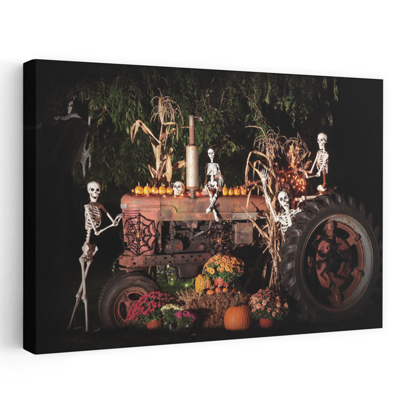 Halloween d'Halloween, art automnal contemporain, H 16 po x l 24 po