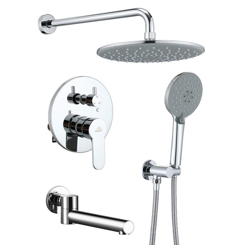 All-In-One Kit with Rough in-Valve, Chrome