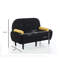 Fauteuil inclinable en velours noir avec causeuse-522518346-522518348