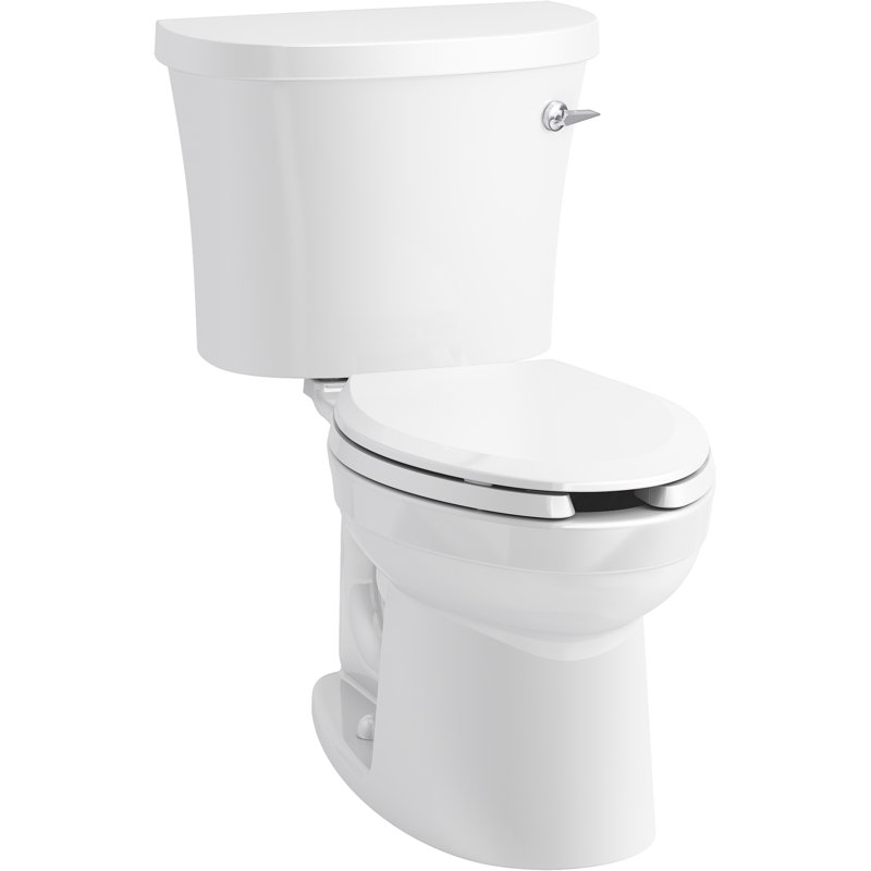 Kingston 1.28 GPF (Water Efficient) Elongated Two-Piece Toilet (Seat Not Included), Right-Hand