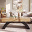 Table basse rectangulaire de 47 pouces, centre de ferme avec base arquée pour le salon, le bureau-322074951