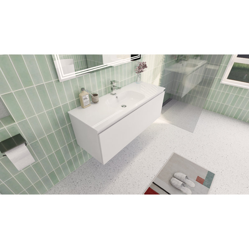Ensemble de meuble-lavabo mural simple 48 po Mulhouse
