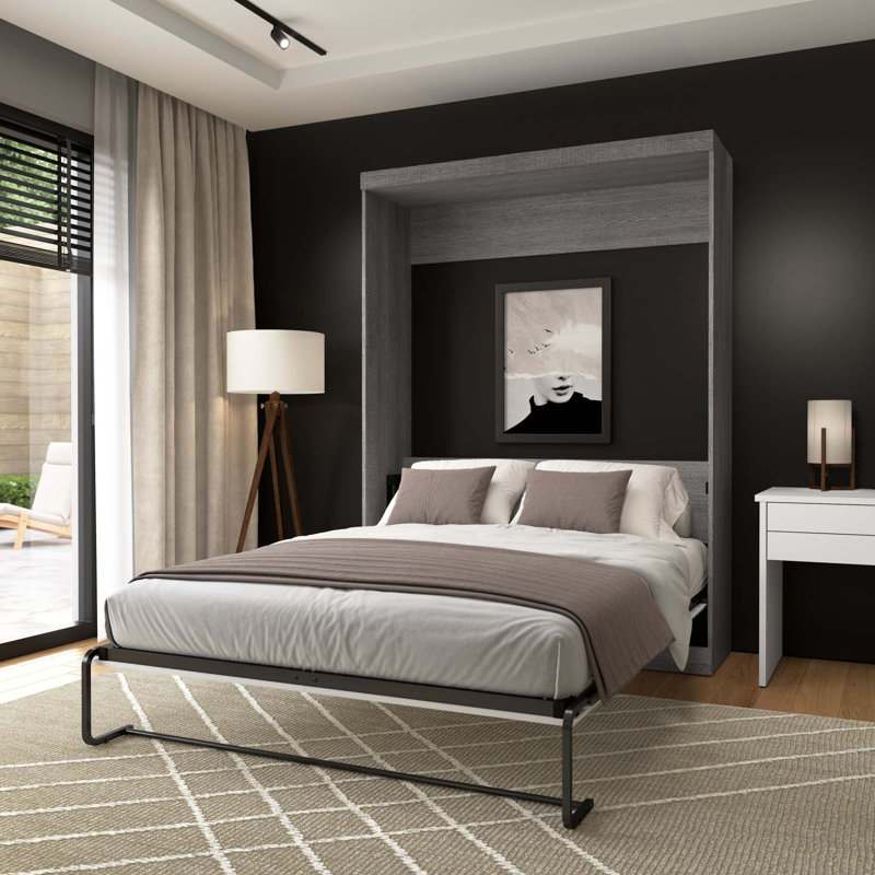 Velora Murphy Bed, Bark Gray, Queen
