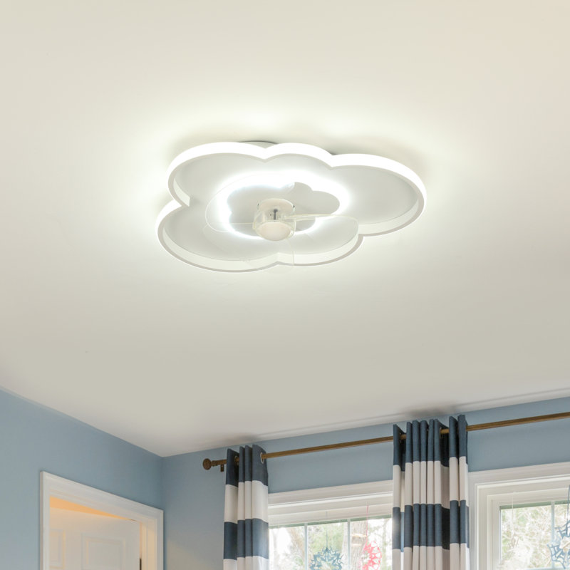 Deontee 19.6'' Modern LED Ceiling Fan With Light (Set of 2)