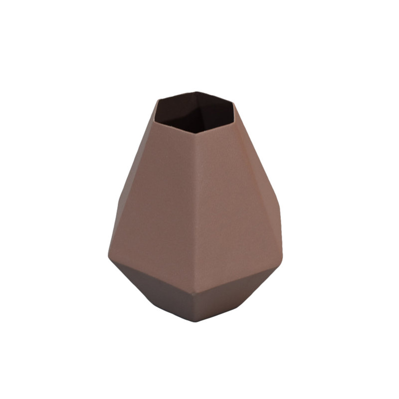 Vase de table Tuncay, Peau foncée, H 5,91 po x l 4,72 po x P 5,51 po