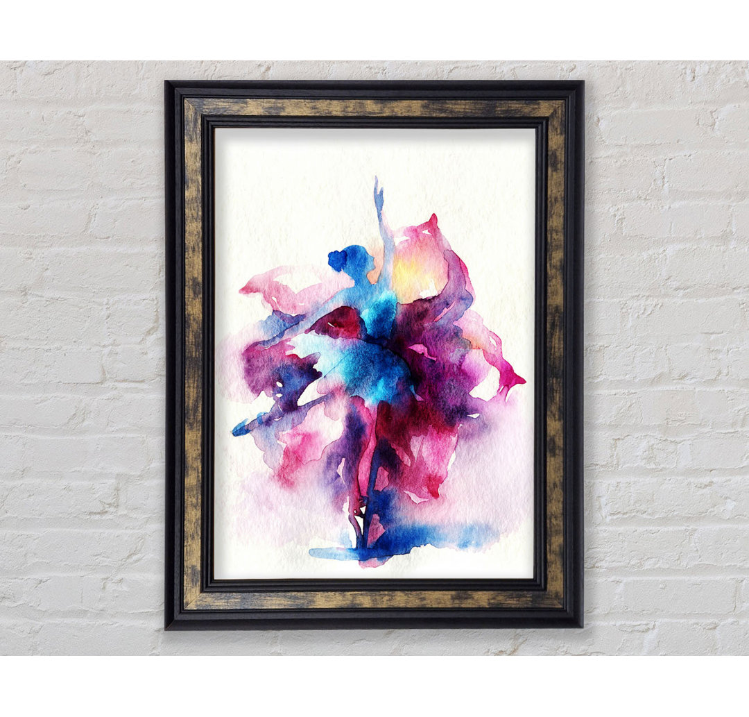 Gerahmtes Wandbild Blue Pink Ballerina 7