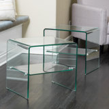Table de bout en verre