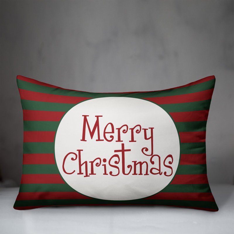  Coussin Merry Christmas, Housse de coussin seulement - Insert
