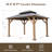 10 pi. L 12 pi. D Pavillon de jardin en bois massif