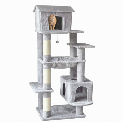 Cat Tree with Scratching Posts and Hammock