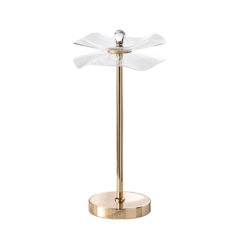 Lampe de table à DEL en acrylique cuivré doré pour salon, lampe de chevet pour chambre à coucher, lampe à DEL