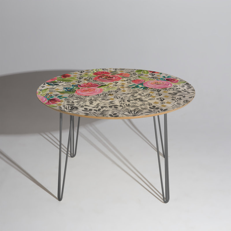 Chula Round Metal Base Dining Table