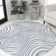 Maribo High-Low Abstract Groovy Striped Light Blue/Ivory Indoor/Outdoor Rug