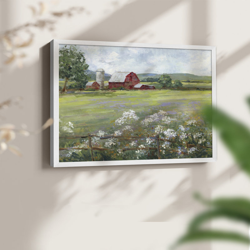 Summer at the Farm -Framed Print - Restickable, H 8 po x l 10 po, Blanc