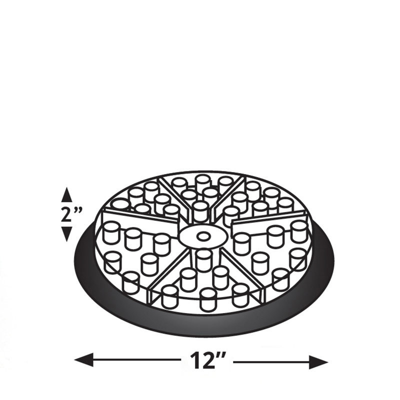One Tier Revolving Display 2"H x 11"Dia. - round slot 1"dia